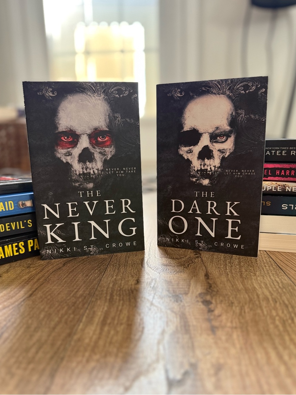 The Never King and The Dark One book set by Nikki St Crowe